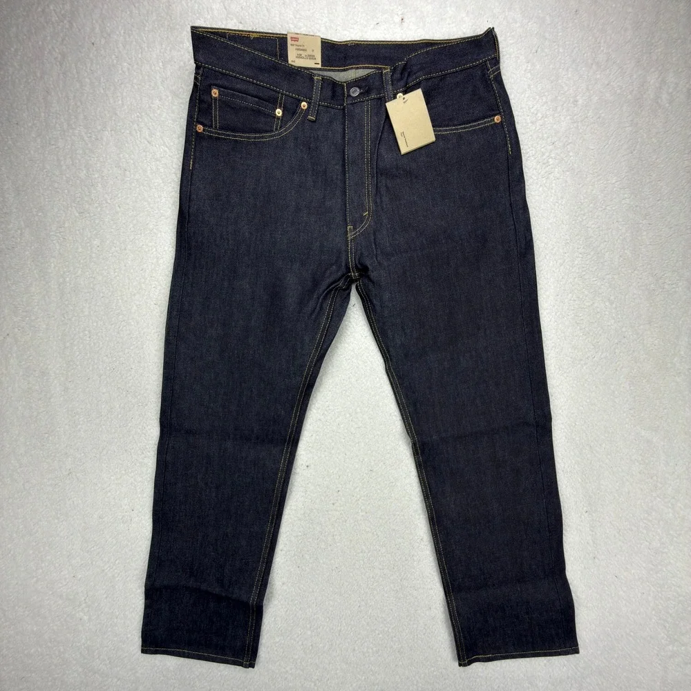 Levis 505 Regular Fit Jeans Mens 36x30 Dark Wash Indigo Straight Leg NWT